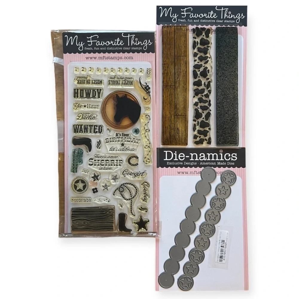 My Favorite Things Howdy Stamp Die Set Western Star Border Die Cowboy Horse